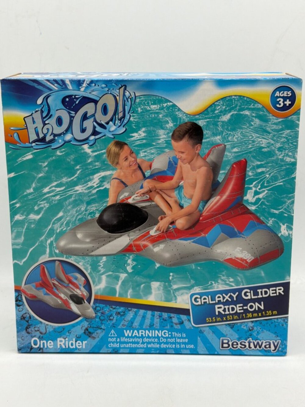 Galaxy Glider Inflatable Ride-On Pool Float Toy For Ages 3+